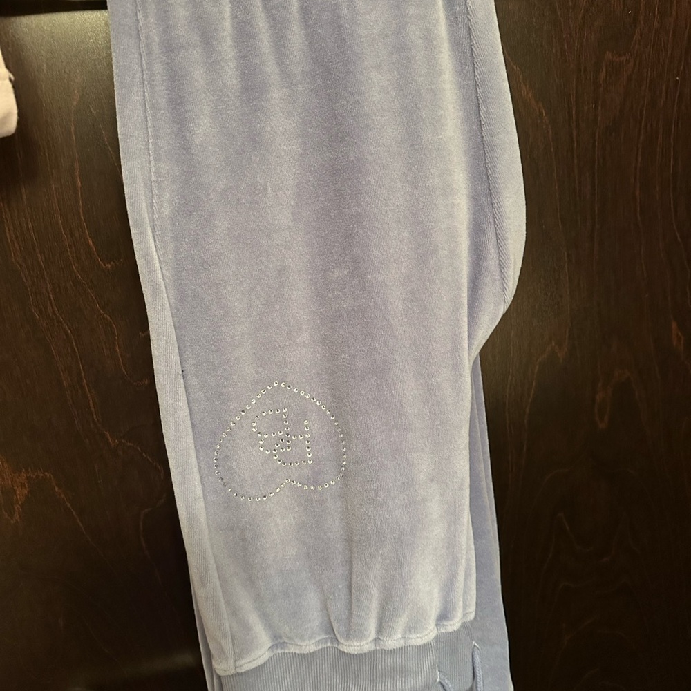 PLAYBOY Kids Velour Joggers in Blue